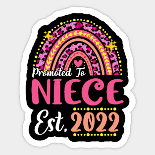 Promoted to Niece Est.2022 Rainbow Cousin to Be New Cousin Sticker